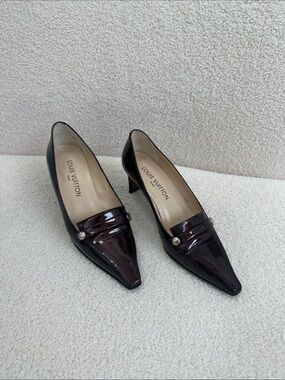 Louis Vuitton Women's Patent Pointed Toe Pumps in Deep Wine